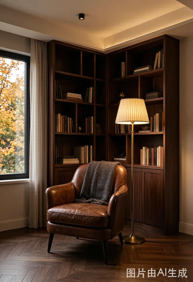 家庭图书馆角落 / Home Library Corner