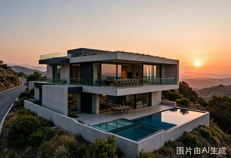 现代山间别墅 / Modern Hillside House