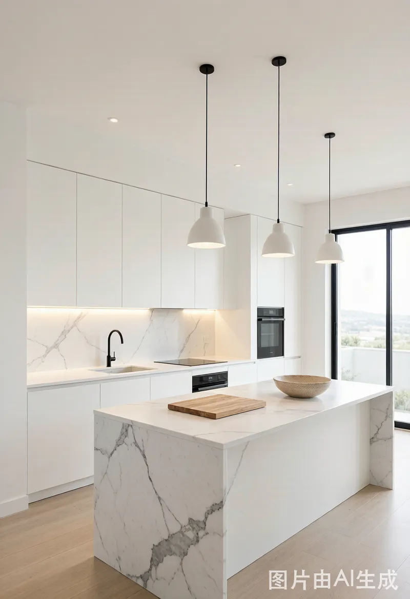 极简白厨房 / Minimalist White Kitchen