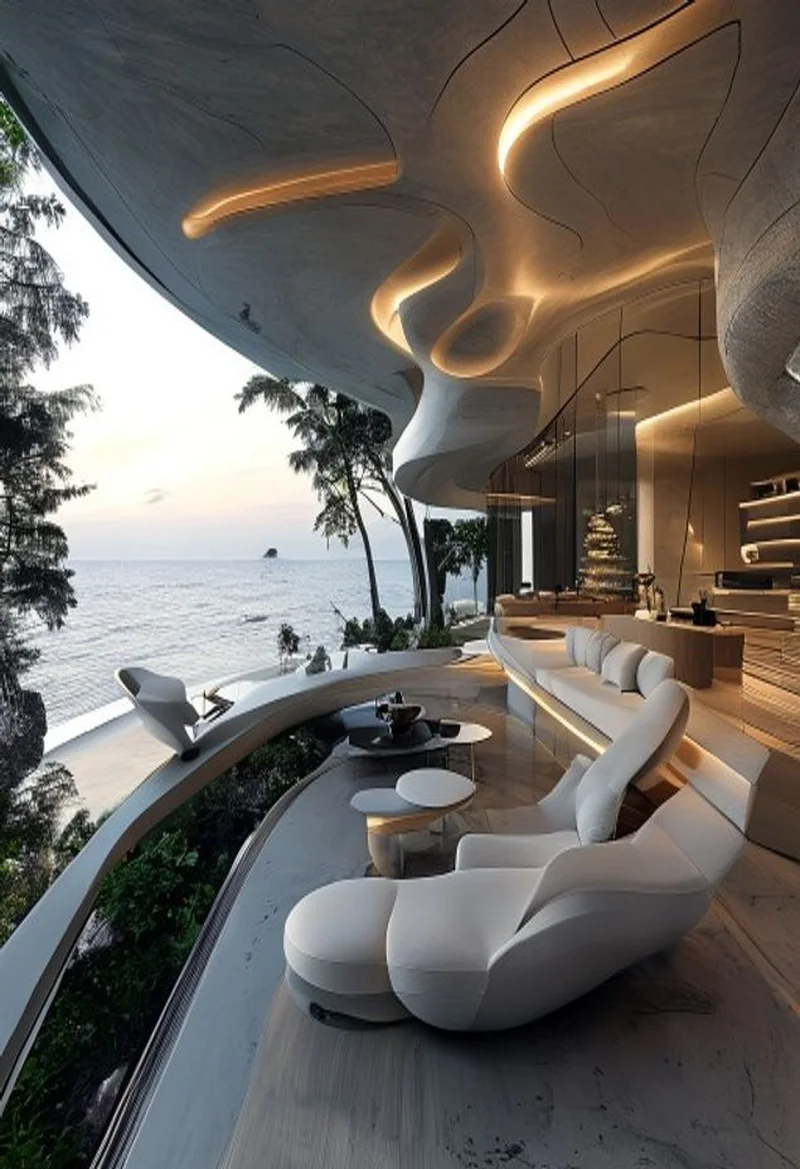 扎哈海洋森林未来豪宅 / Zaha Hadid Futurist Ocean Penthouse