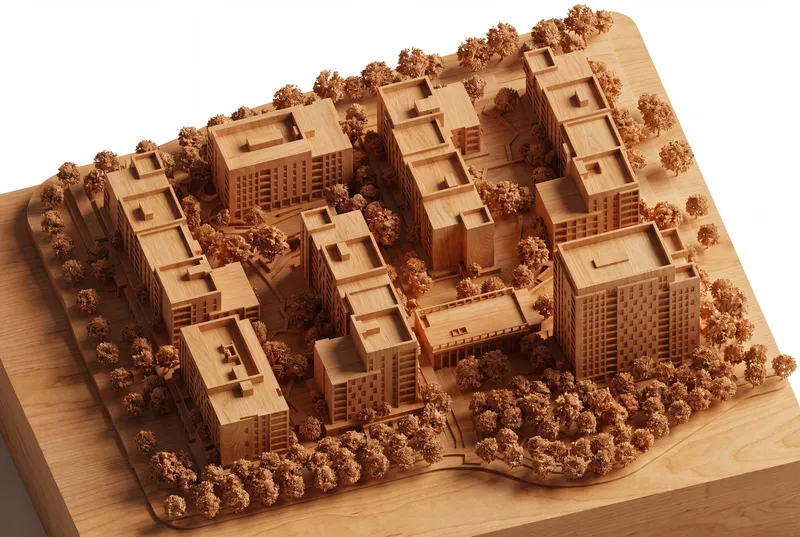 建筑图高清放大 / HD Upscale of Architectural Render