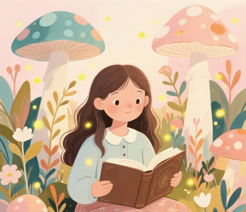 魔法森林读书少女 / Girl Reading in a Magical Forest